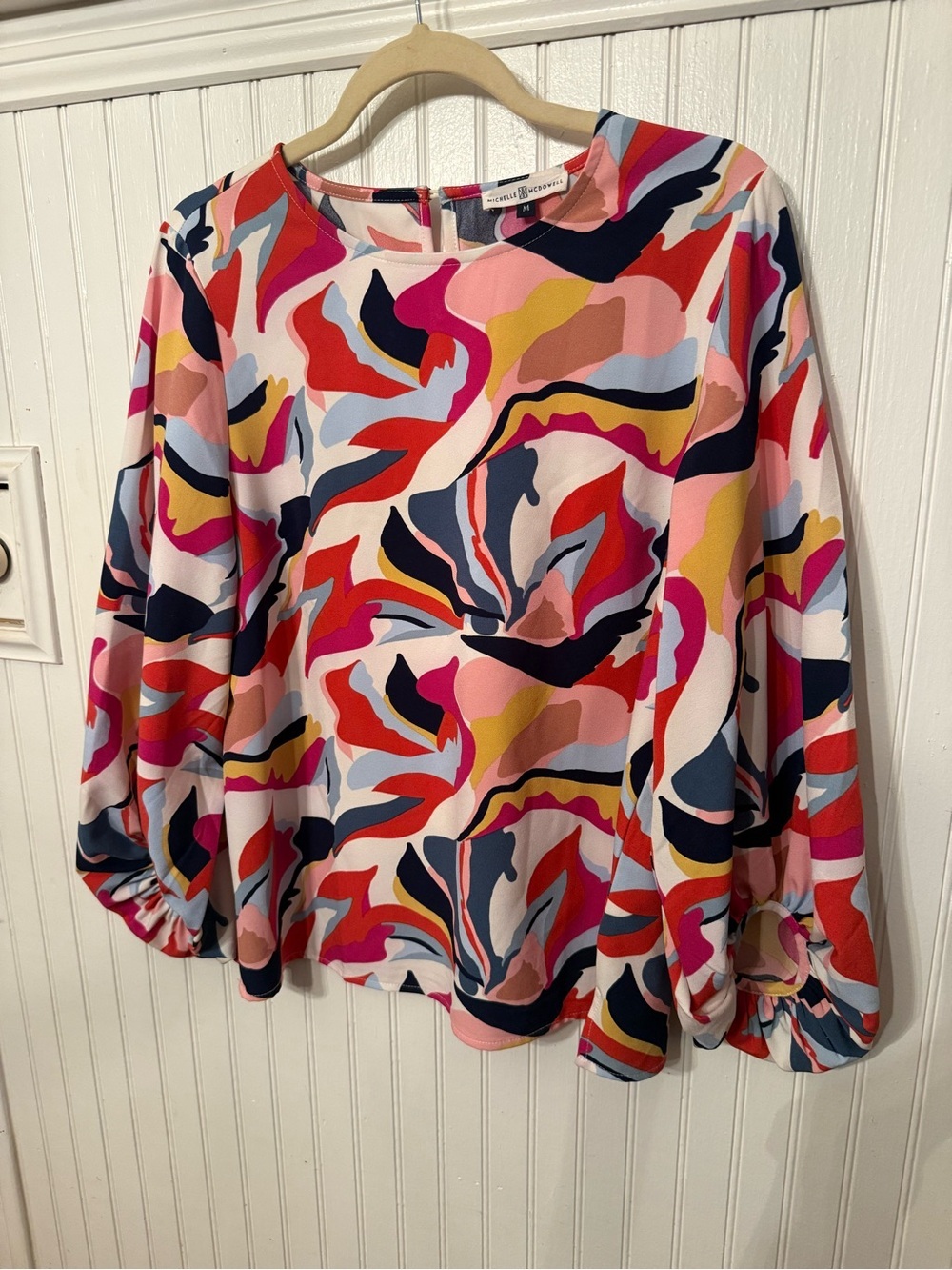 Michelle McDowell “Easy like Sunday Morning” Blouse with balloon Sleeves